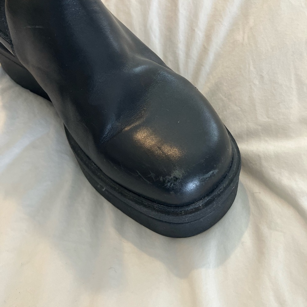 Vagabond Tara Black Leather Chelsea Platform Ankle Boots 39/9 - Picture 3 of 10